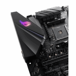 Vue rapprochée des dissipateurs VRM – refroidissement renforcé