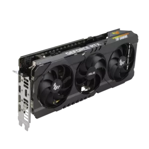 Carte ASUS RTX 3060 Ti OC 8 Go vue installée