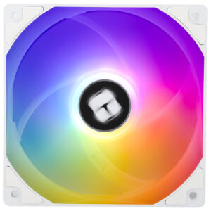 Vue de face des ventilateurs Thermalright TL-C12CW-S X5 avec effet lumineux