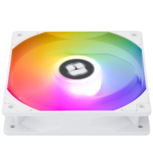 Vue de face angle dessous des ventilateurs Thermalright TL-C12CW-S X5 avec effet lumineux